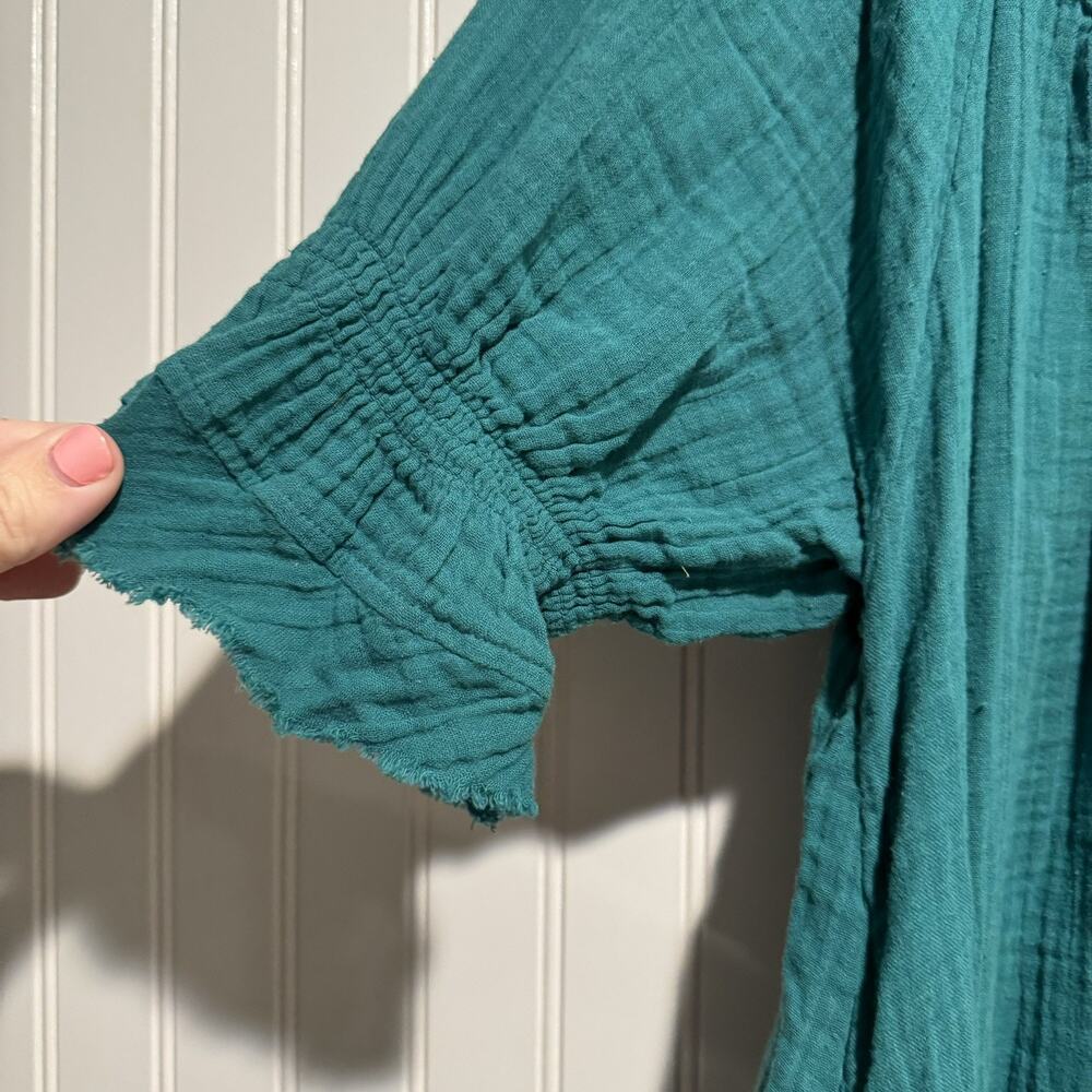 Natural Life Sienna Teal Cotton Gauzy Dress Size L/XL - Picture 6 of 9
